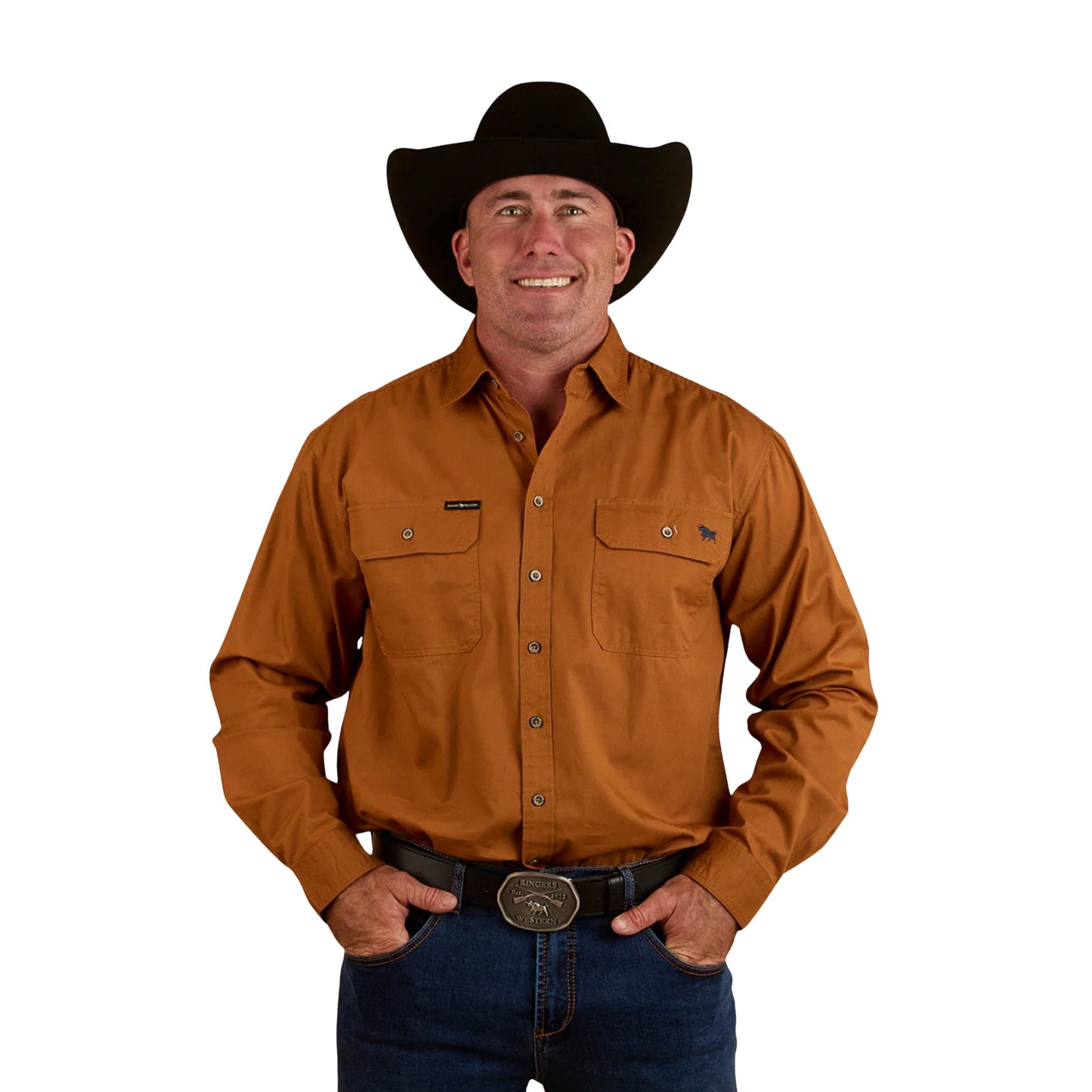 Ringers Western Mens King River Full Button Work Shirt