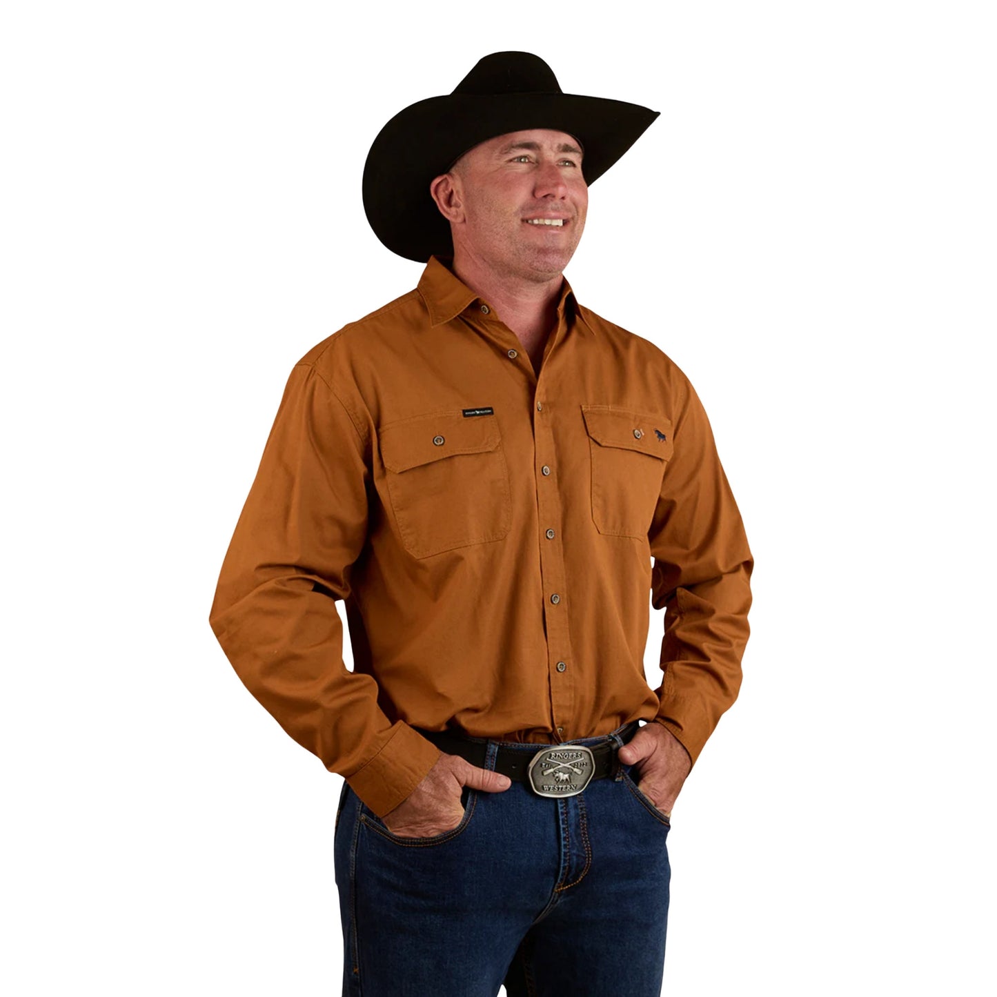 Ringers Western Mens King River Full Button Work Shirt
