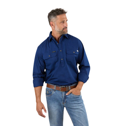 Ringers Western Mens King River Half Button Work Shirt