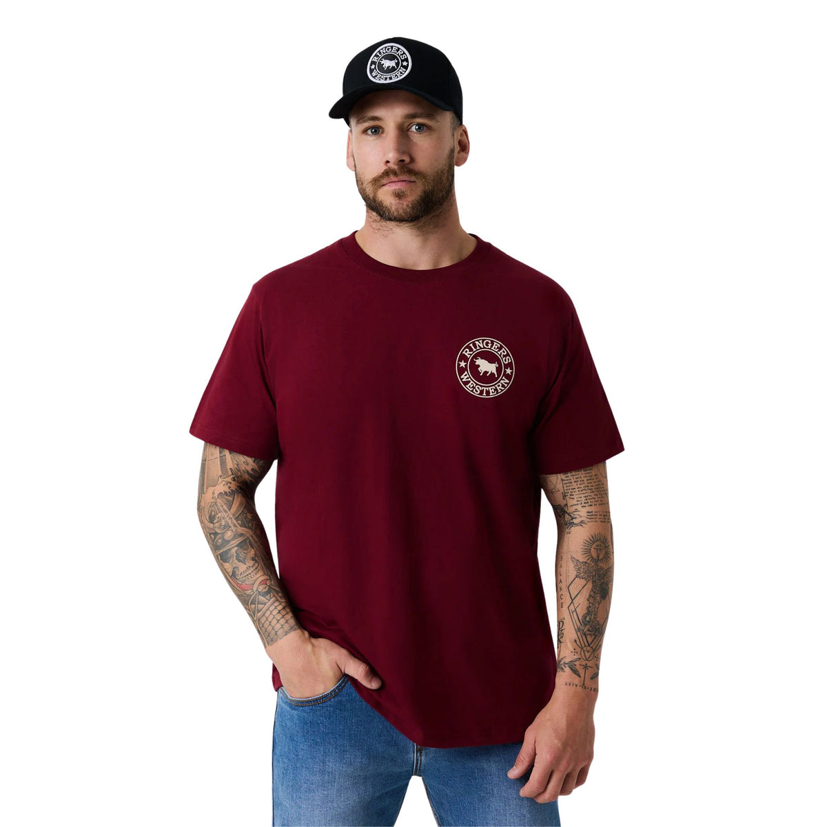 Ringers Western Mens Signature Bull Loose Fit T-Shirt