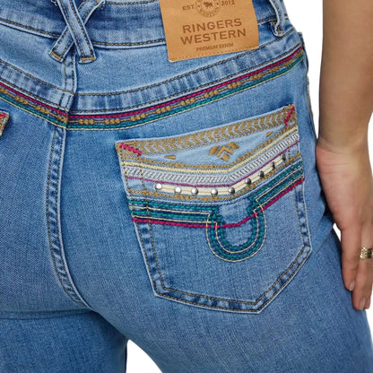 Ringers Western Womens Penny Rodeo Festival High Rise Bootleg Jeans