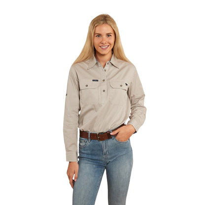 Ringers Western Womens Pentecost River Half Button Work Shirt