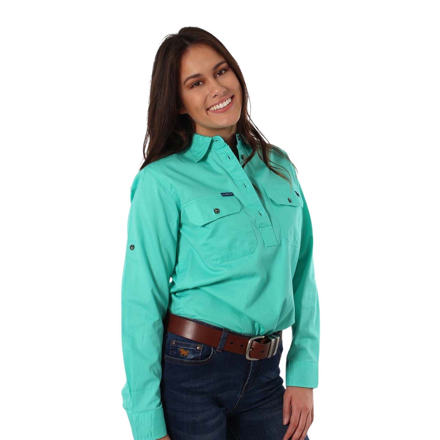 Ringers Western Womens Pentecost River Half Button Work Shirt
