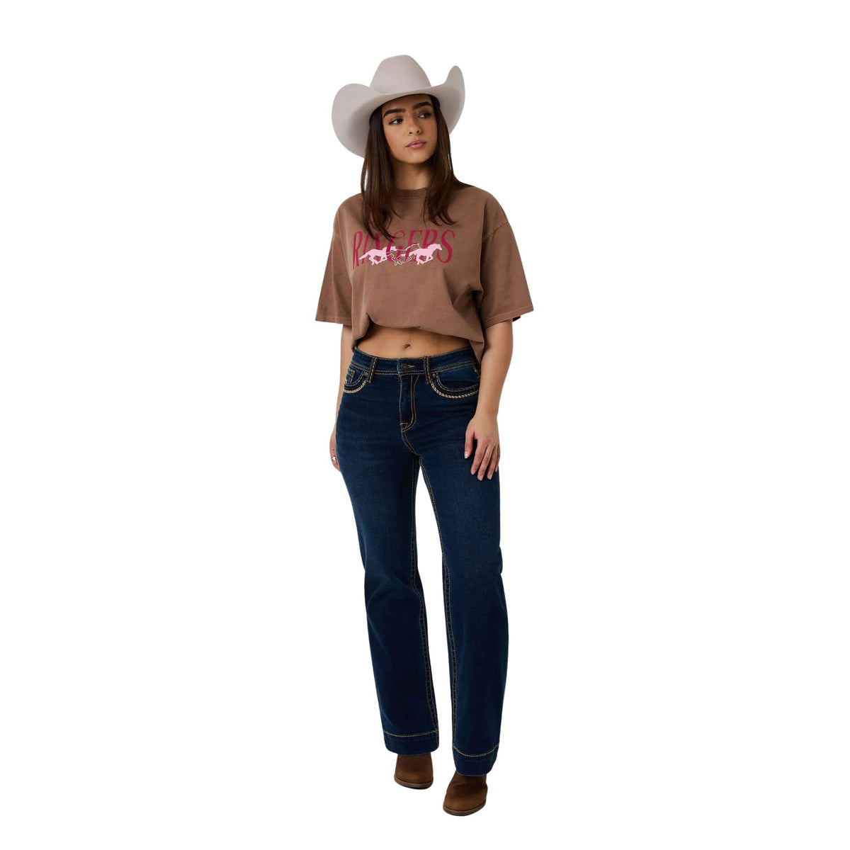 Ringers Western Womens Running Herd Oversized T-Shirt