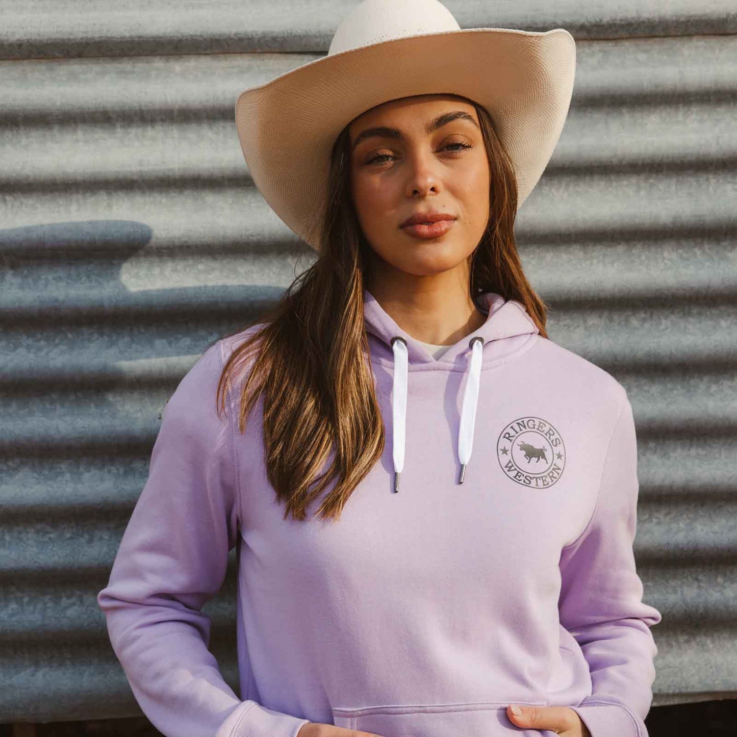 Ringers Western Womens Signature Bull Pullover Hoodie