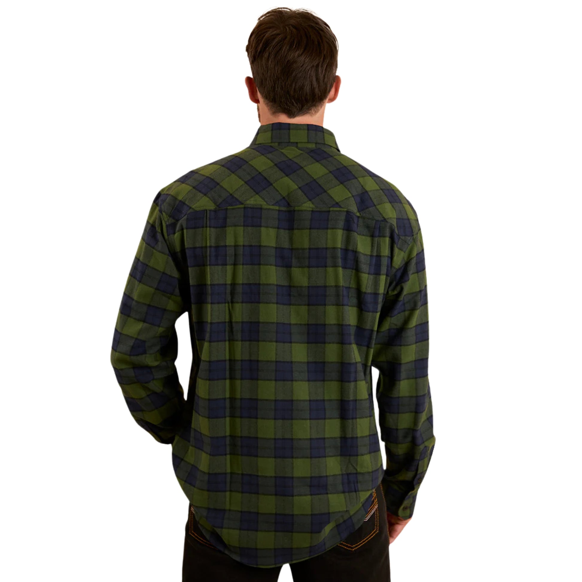 Ringers Western Mens Kingswood Half Button Flannel Shirt - EQ Saddlery