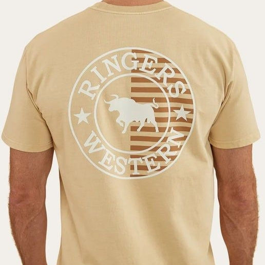 Ringers Western Mens Signature Bull Flag Stock Fit T-Shirt - EQ Saddlery