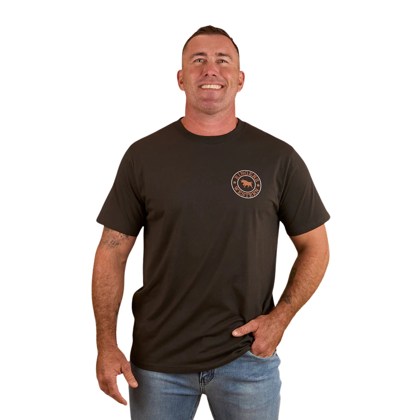 Ringers Western Mens Signature Bull Loose Fit T-Shirt