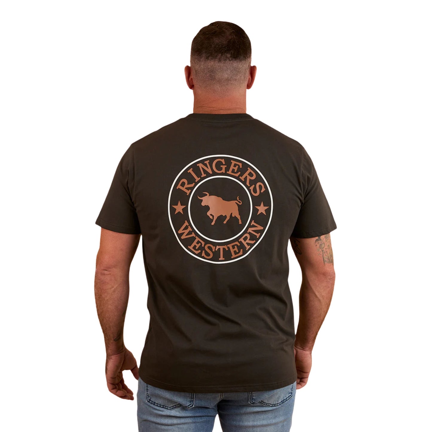Ringers Western Mens Signature Bull Loose Fit T-Shirt