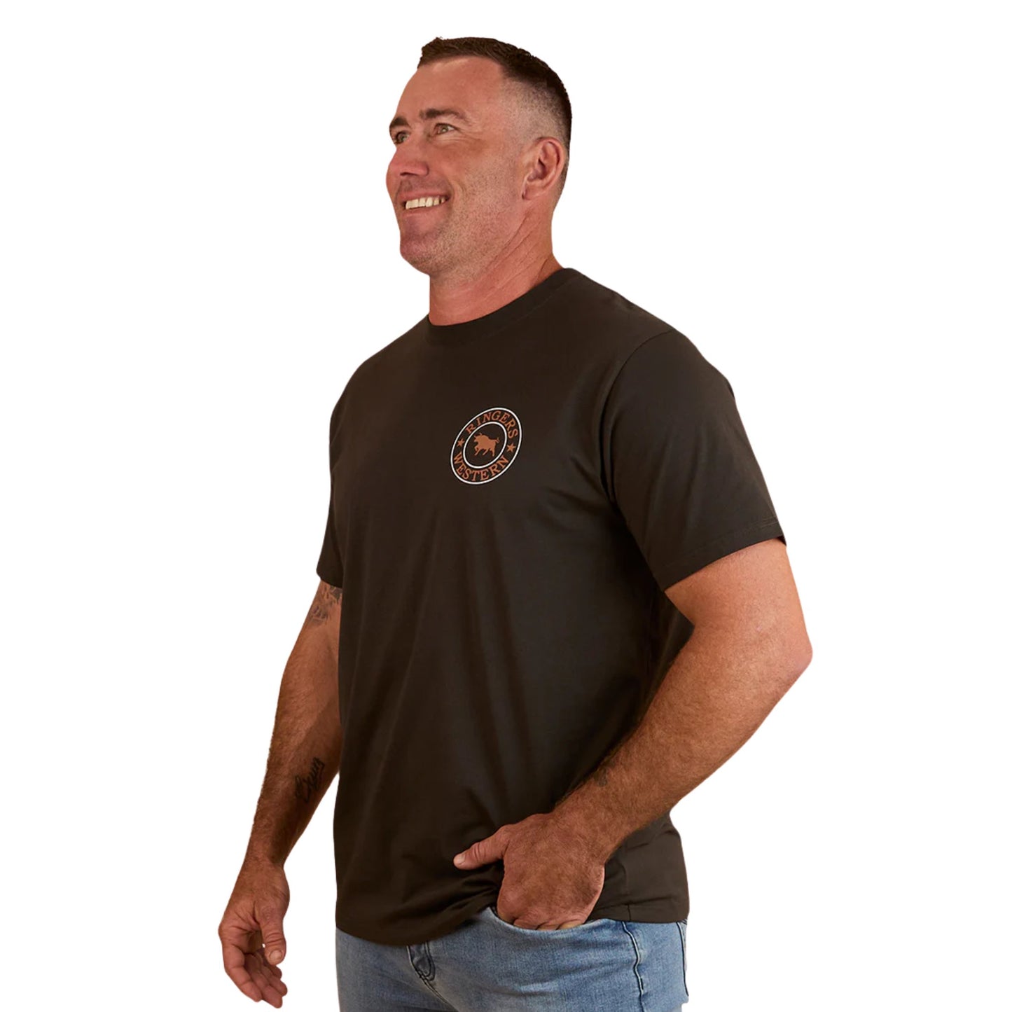 Ringers Western Mens Signature Bull Loose Fit T-Shirt