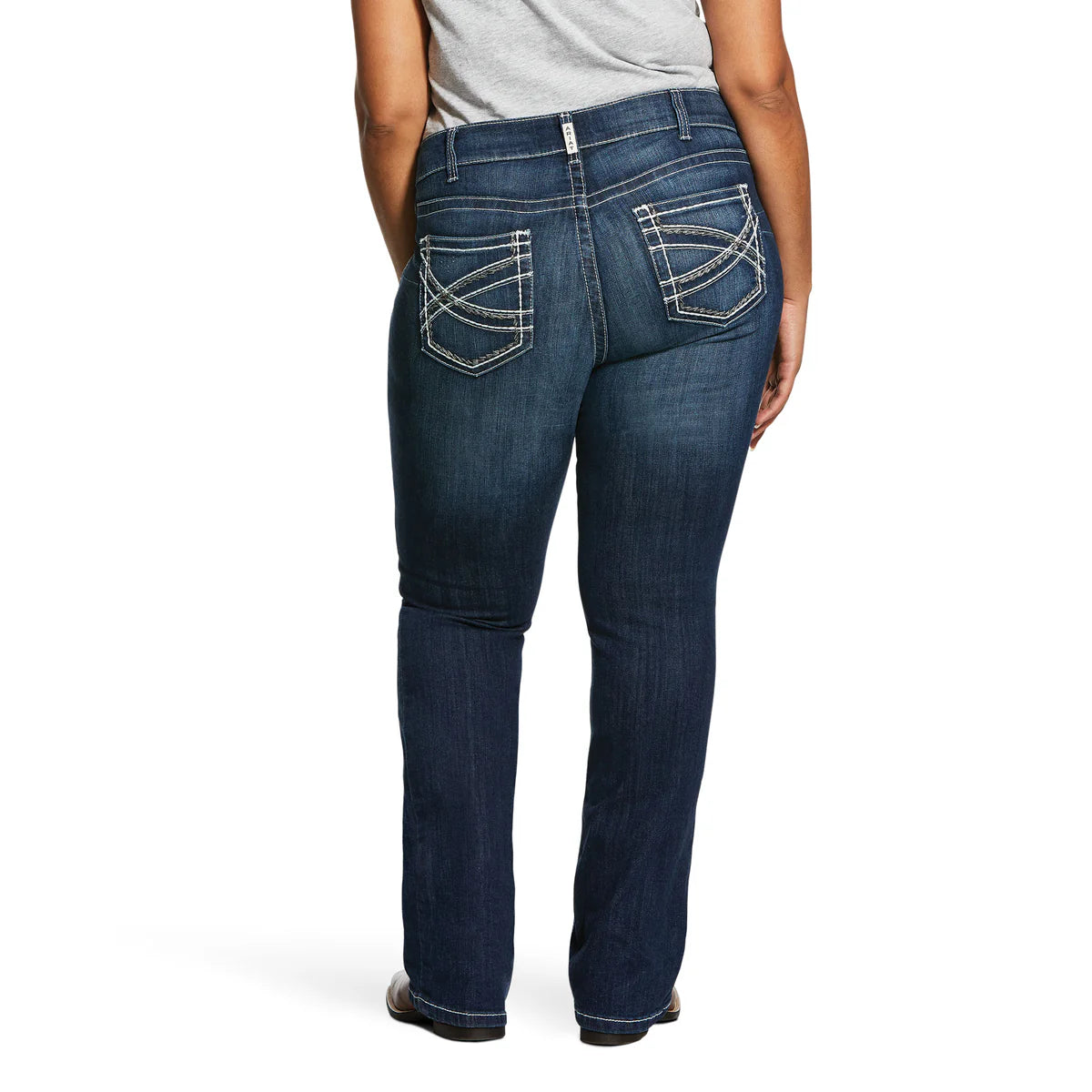 Ariat Womens R.E.A.L. Mid Rise Stretch Entwined Boot Cut Jeans