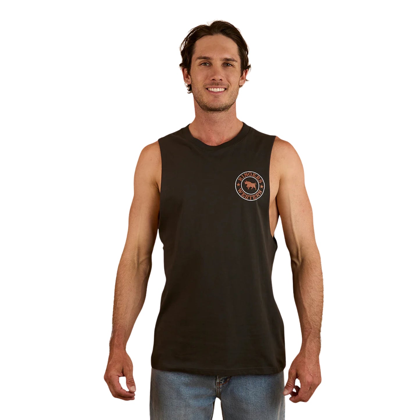 Ringers Western Mens Signature Bull Muscle Tank Top