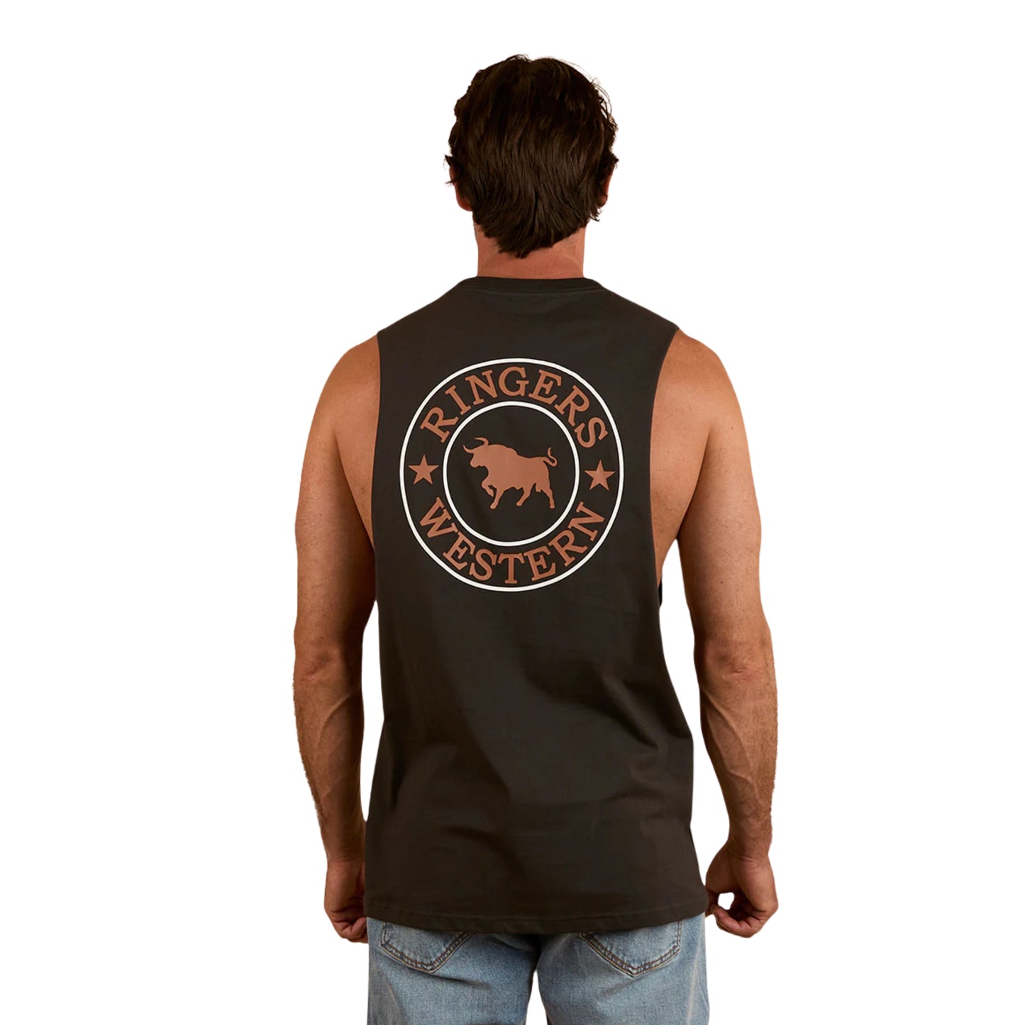 Ringers Western Mens Signature Bull Muscle Tank Top