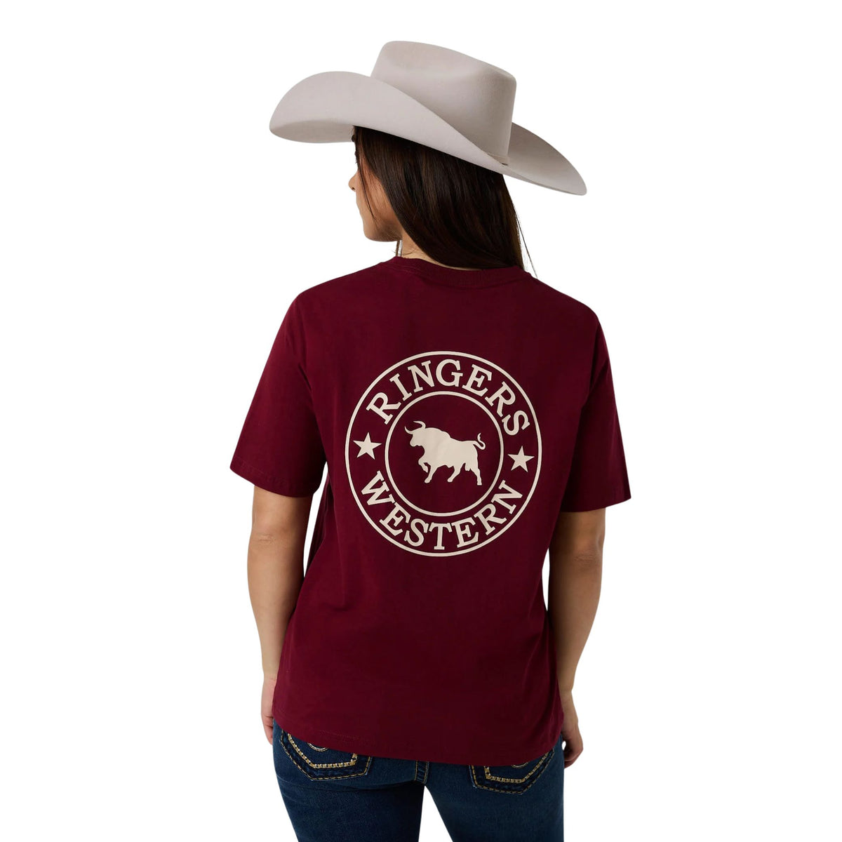 Ringers Western Womens Signature Bull Loose Fit T-Shirt