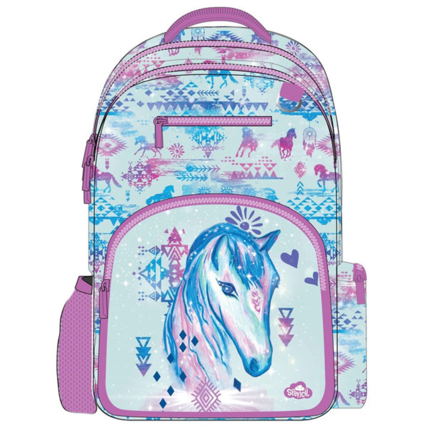 Spencil Big Kids Backpack Aztec Horse - EQ Saddlery