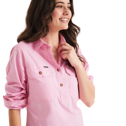 RB Sellars Womens Springfield Half Button Long Sleeve Shirt - EQ Saddlery