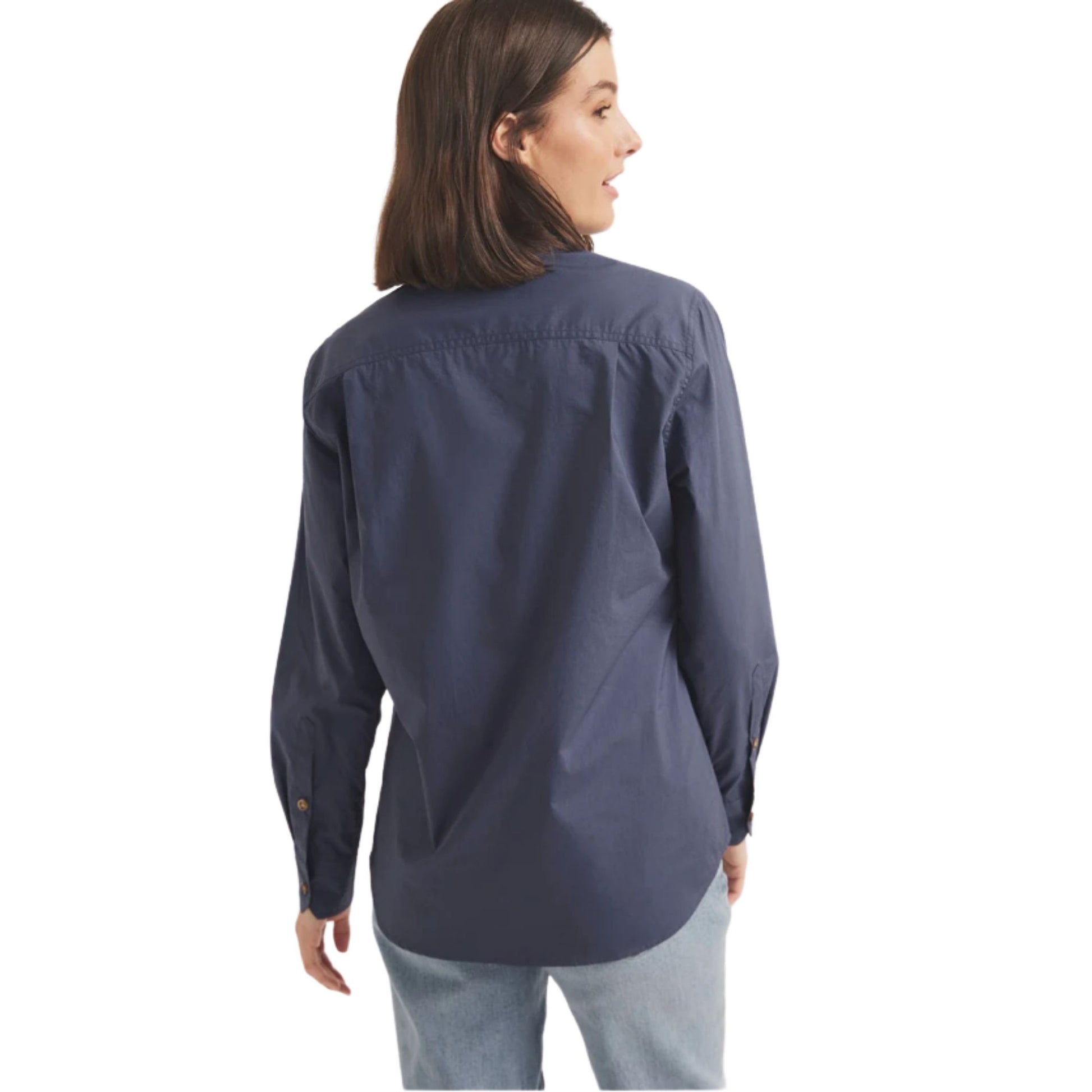 RB Sellars Womens Springfield Half Button Long Sleeve Shirt - EQ Saddlery