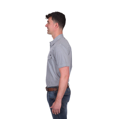 Wrangler Mens Jimmy Print Western Short Sleeve Shirt - EQ Saddlery