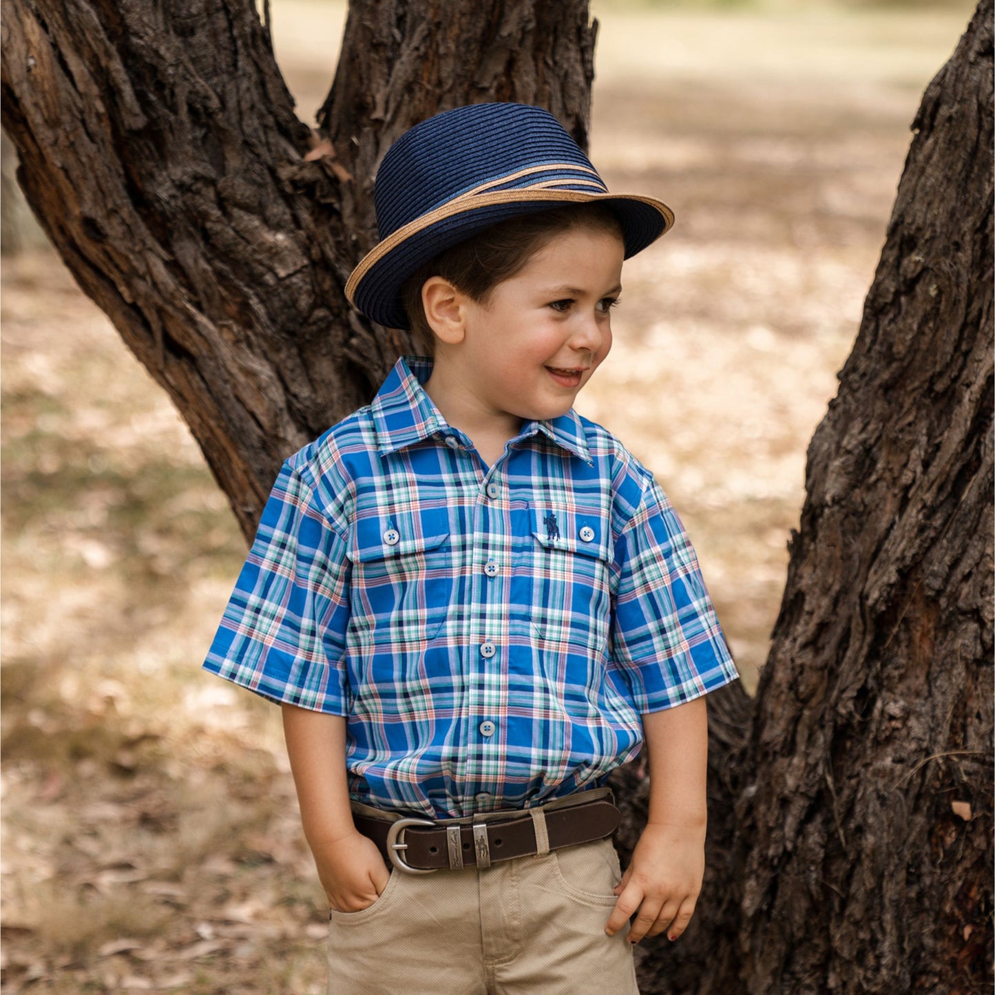 Thomas Cook Boys Baxter Check 2-Pocket Short Sleeve Shirt