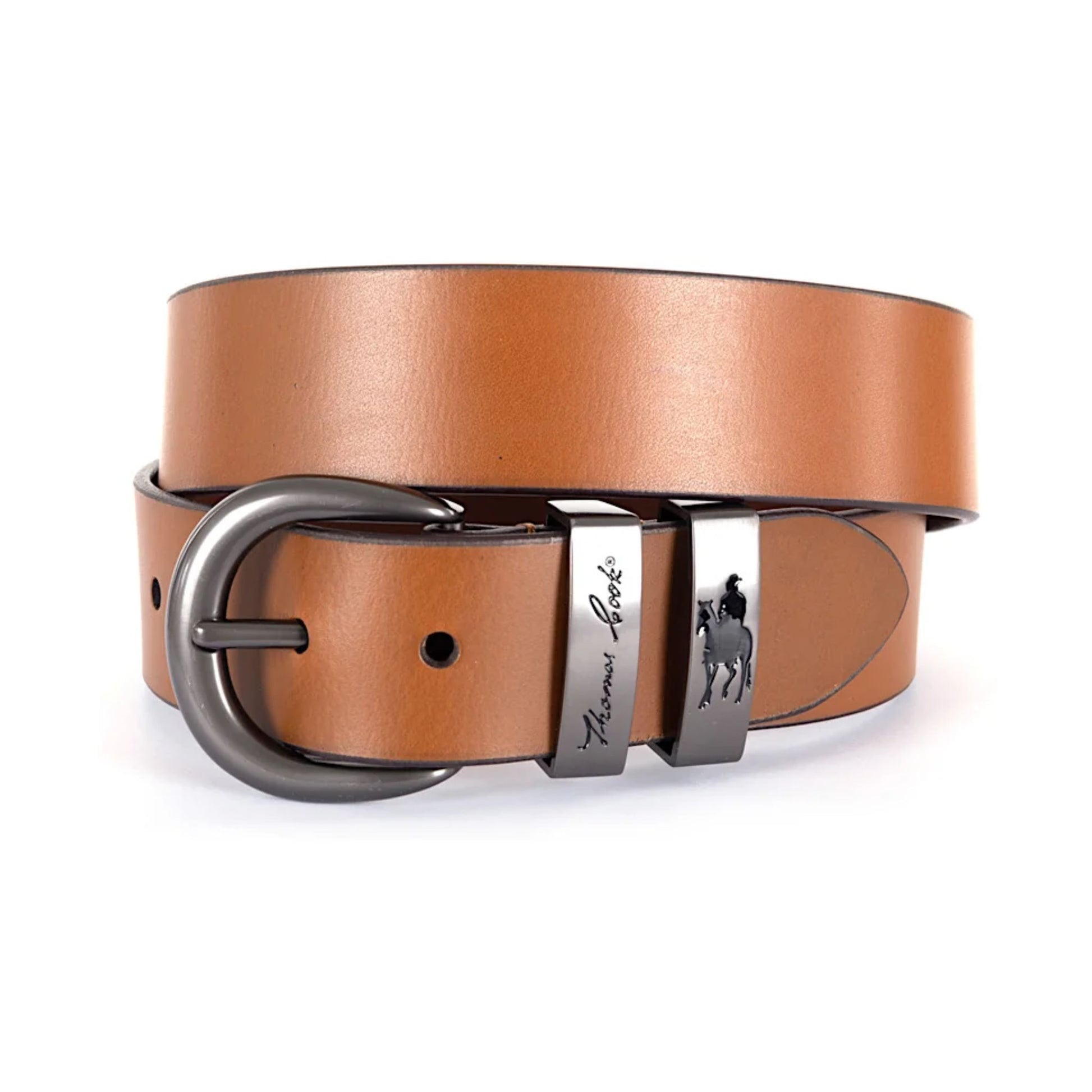 Thomas Cook Gunmetal Twin Keeper Belt - EQ Saddlery