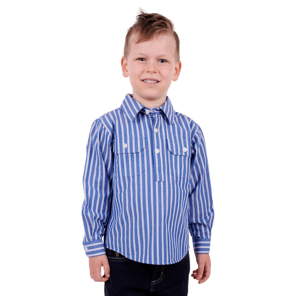 Thomas Cook Kids Charlie Half Placket Long Sleeve Shirt