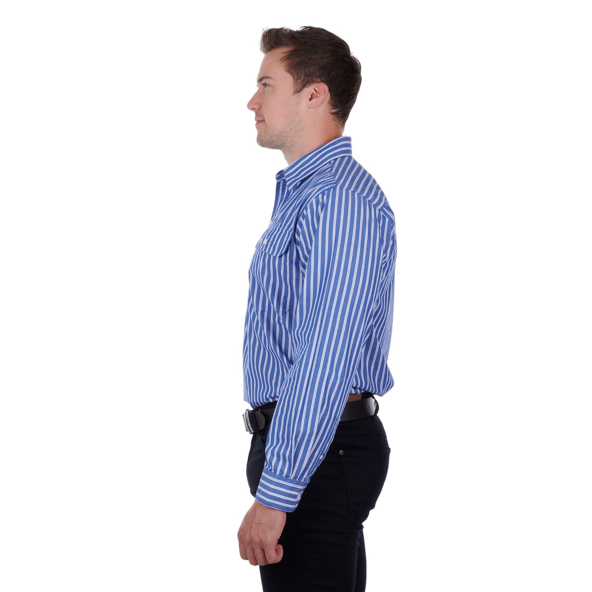 Thomas Cook Men Charlie Half Placket Long Sleeve Shirt - EQ Saddlery
