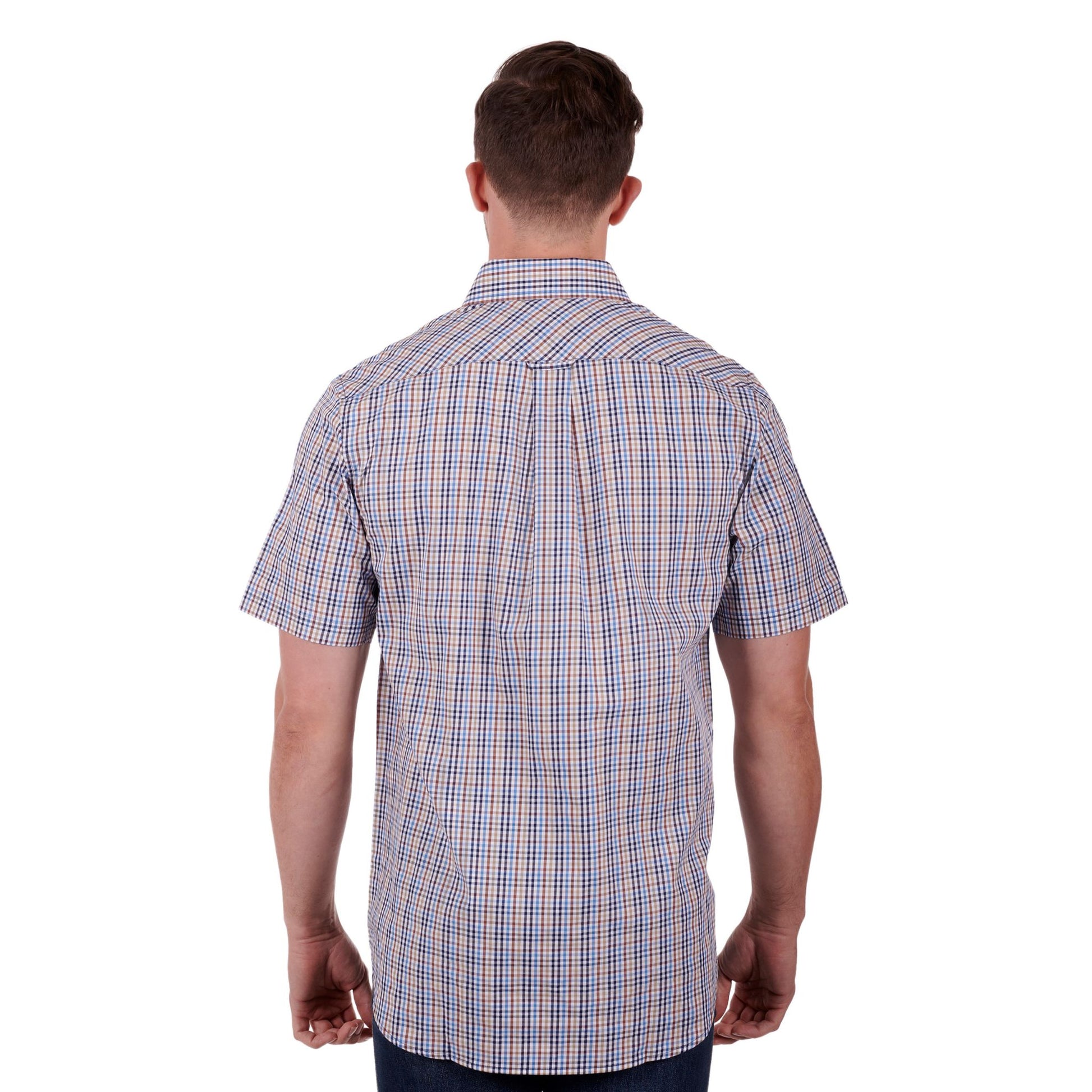 Thomas Cook Mens Lawson Check 2-Pocket Short Sleeve Shirt - EQ Saddlery