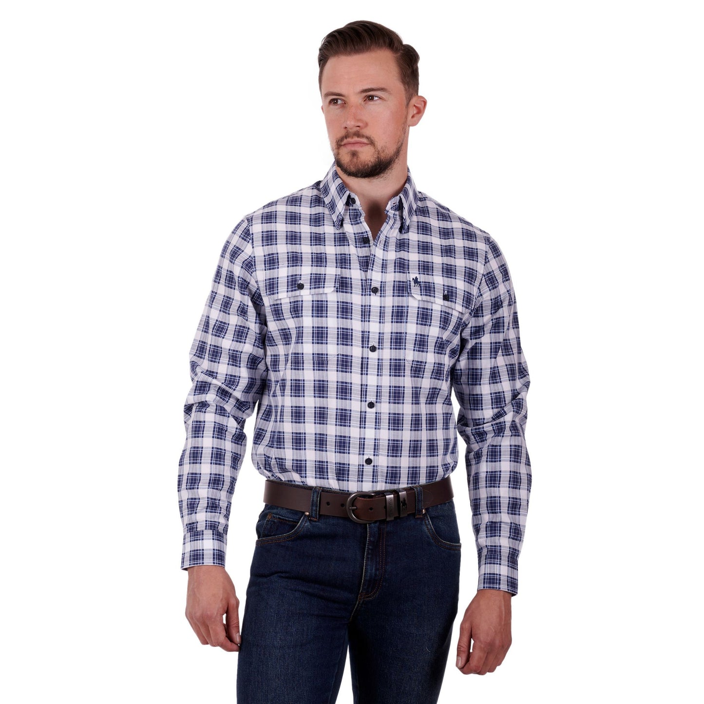 Thomas Cook Mens Lloyd Check 2-Pocket Long Sleeve Shirt