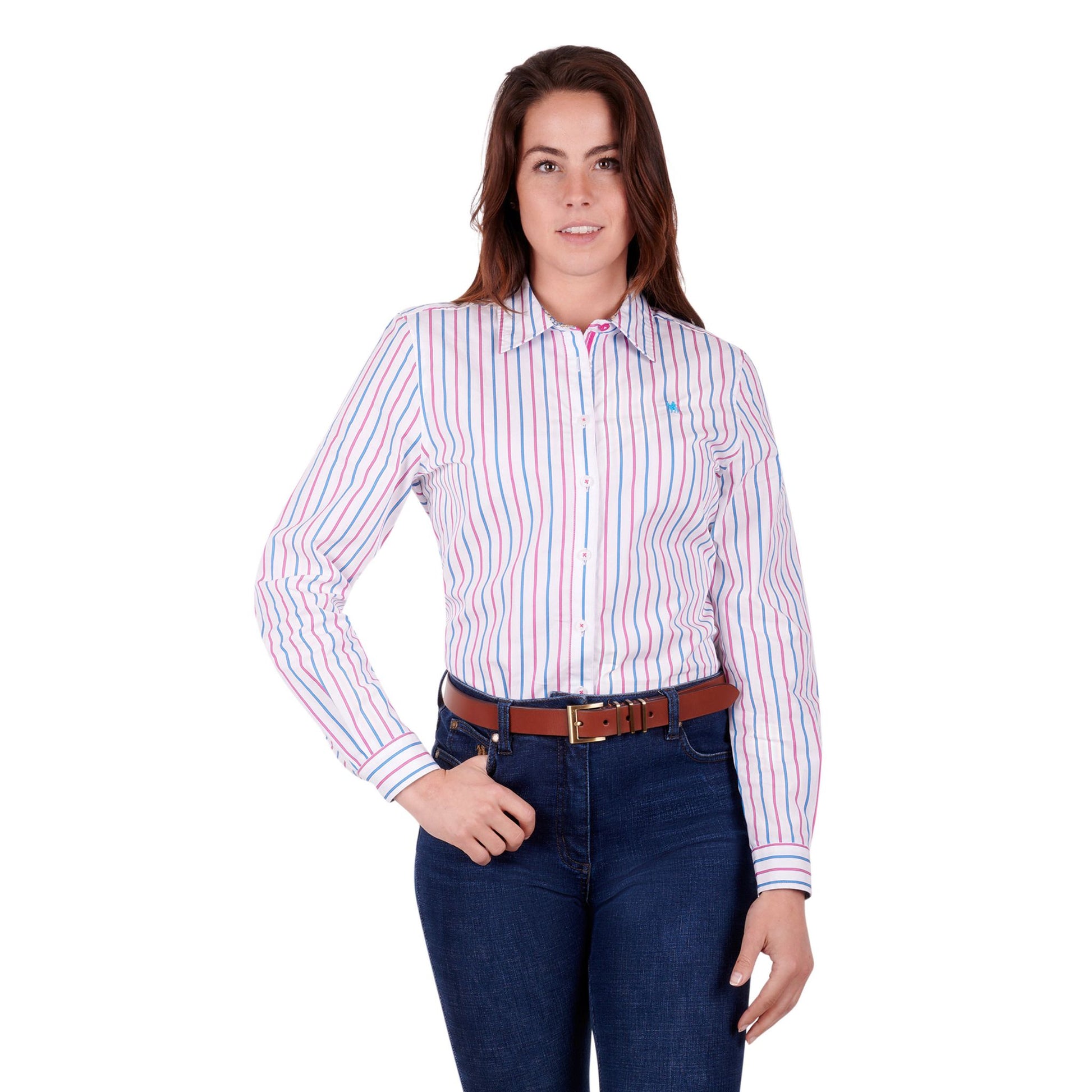 Thomas Cook Womens Perry Stripe Long Sleeve Shirt - EQ Saddlery