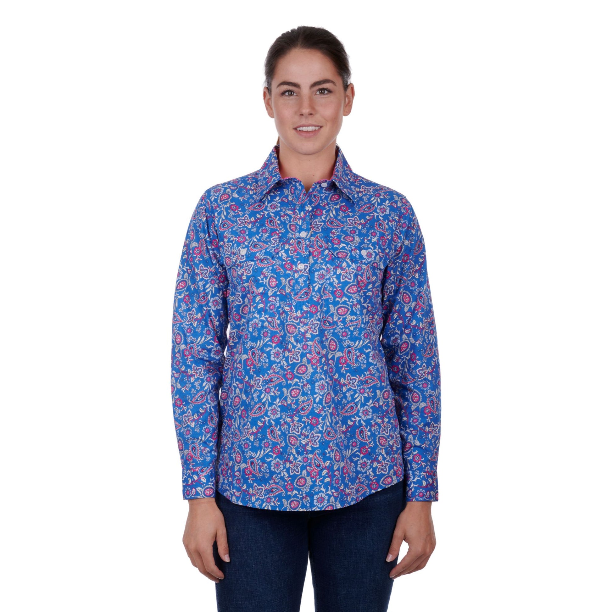 Thomas Womens Luisa Half Placket Long Sleeve Shirt - EQ Saddlery