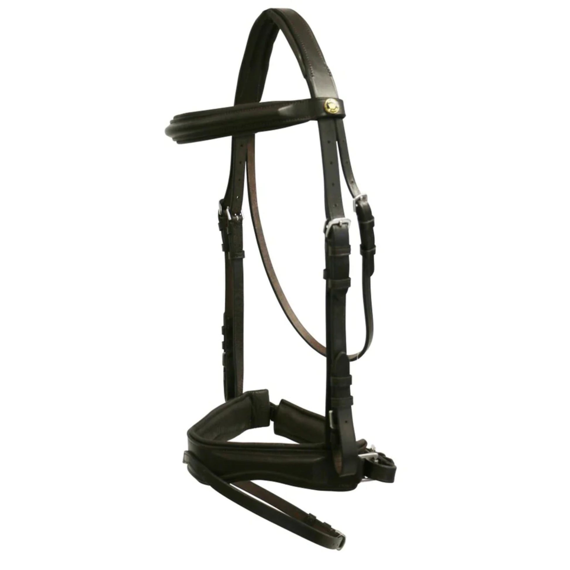 Jeremy and Lord Padded Snaffle Bridle with Removable Hanoverian - EQ Saddlery