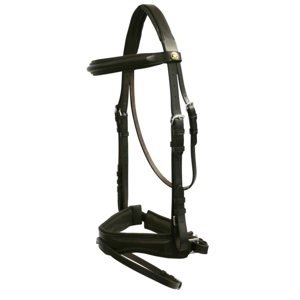 Jeremy and Lord Padded Snaffle Bridle with Removable Hanoverian
