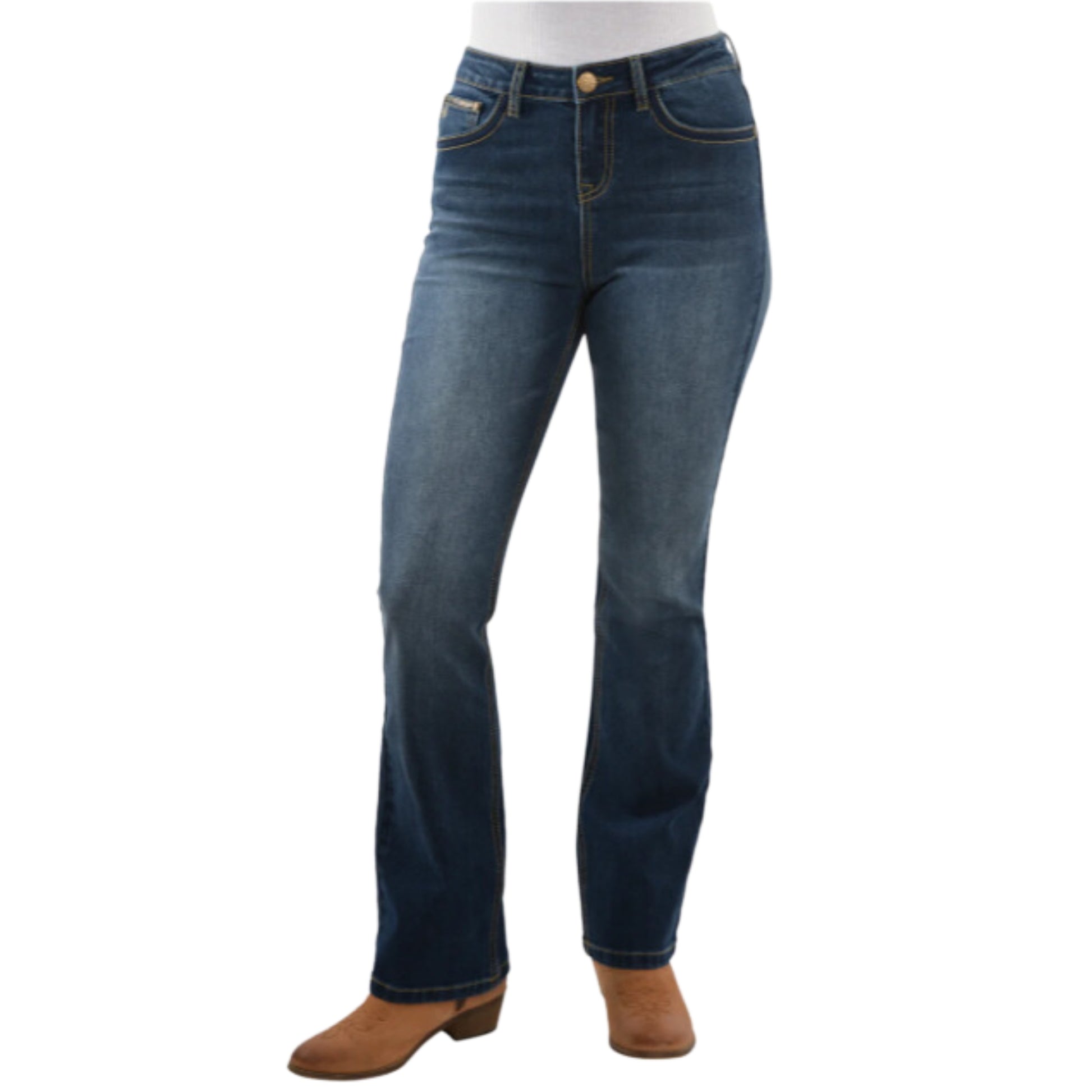 Pure Western Womens Brady High Waisted Boot Cut Jeans – EQ Saddlery