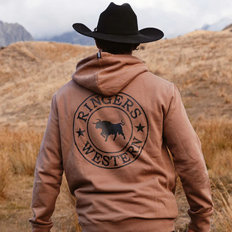 Ringers Western Mens Signature Bull Pullover Hoodie - EQ Saddlery