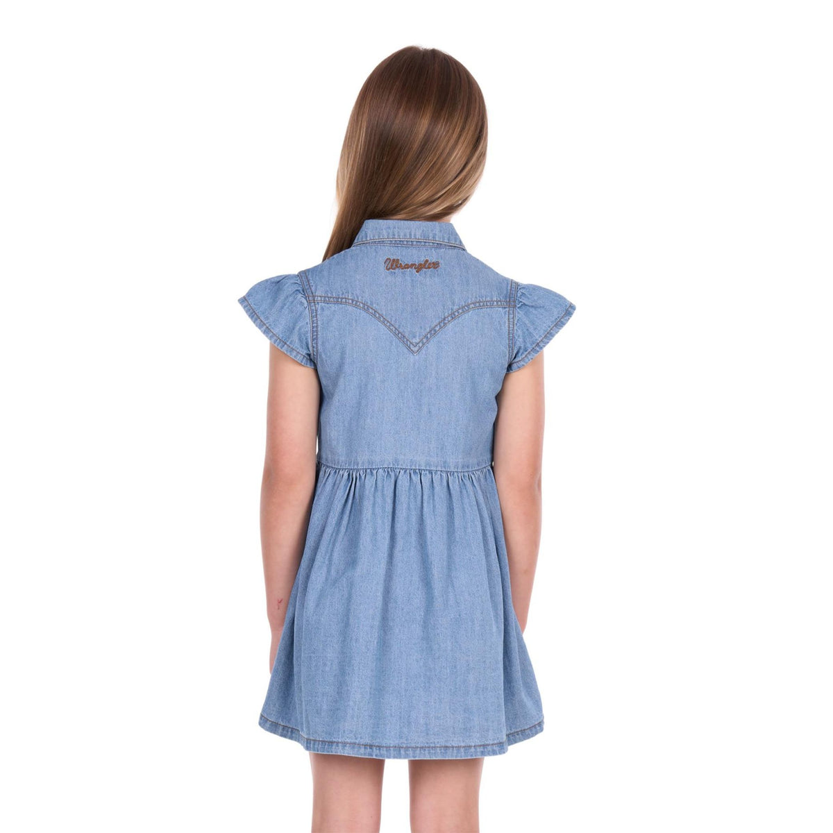 Wrangler Girls Poppy Short Sleeve Denim Dress
