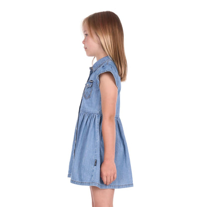 Wrangler Girls Poppy Short Sleeve Denim Dress