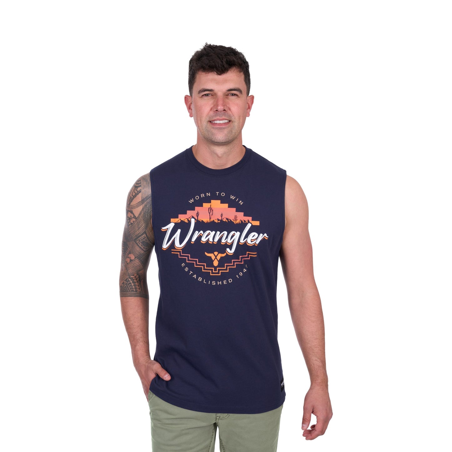Wrangler Mens Mario Muscle Tank - EQ Saddlery