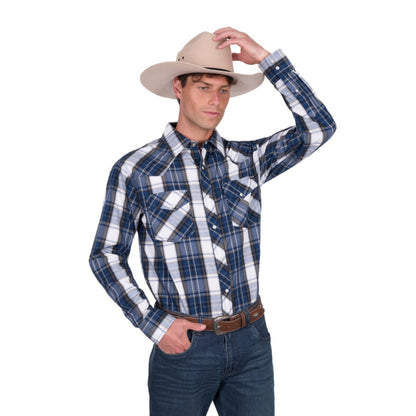 Pure Western Nicholas Check Western Long Sleeve Shirt - EQ Saddlery