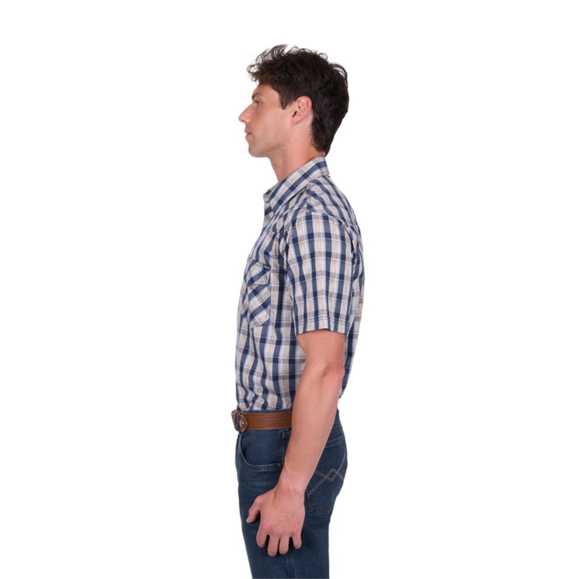 Pure Western Peter Check Western Short Sleeve Shirt - EQ Saddlery