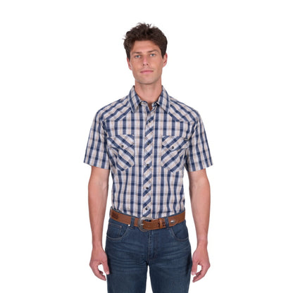 Pure Western Peter Check Western Short Sleeve Shirt - EQ Saddlery