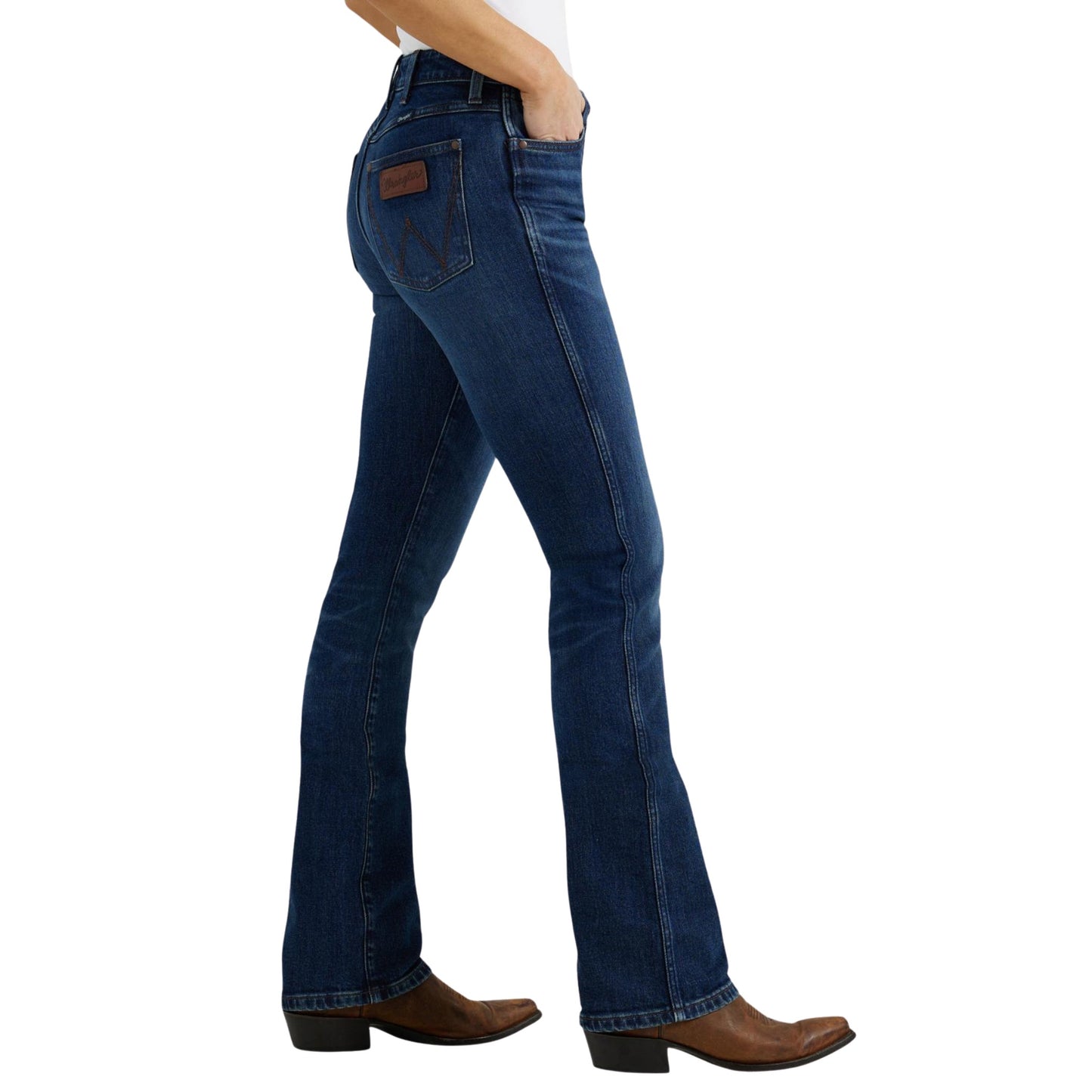 Wrangler Womens Bailey Retro High Rise Boot Cut Jeans