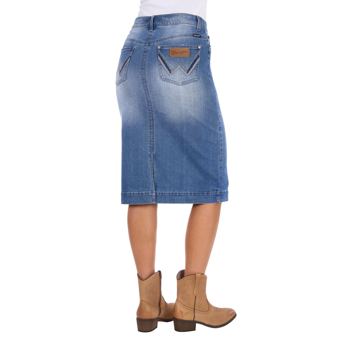 Wrangler Womens Emmie Denim Midi Skirt