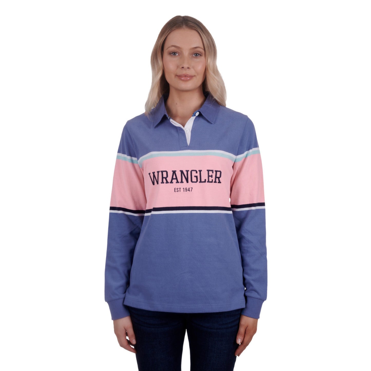Wrangler Womens Nicki Stripe Rugby - EQ Saddlery