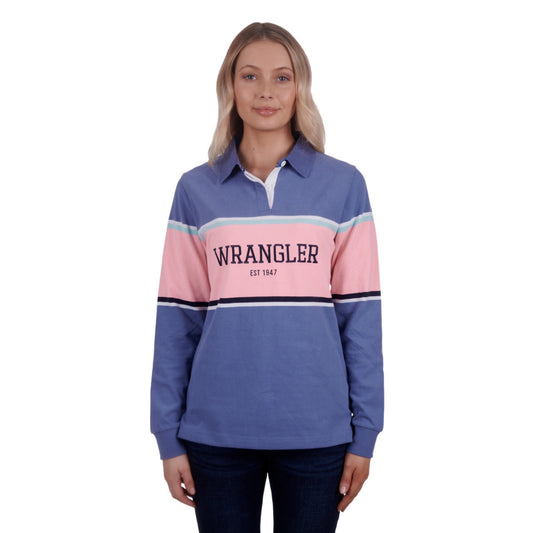 Wrangler Womens Nicki Stripe Rugby - EQ Saddlery