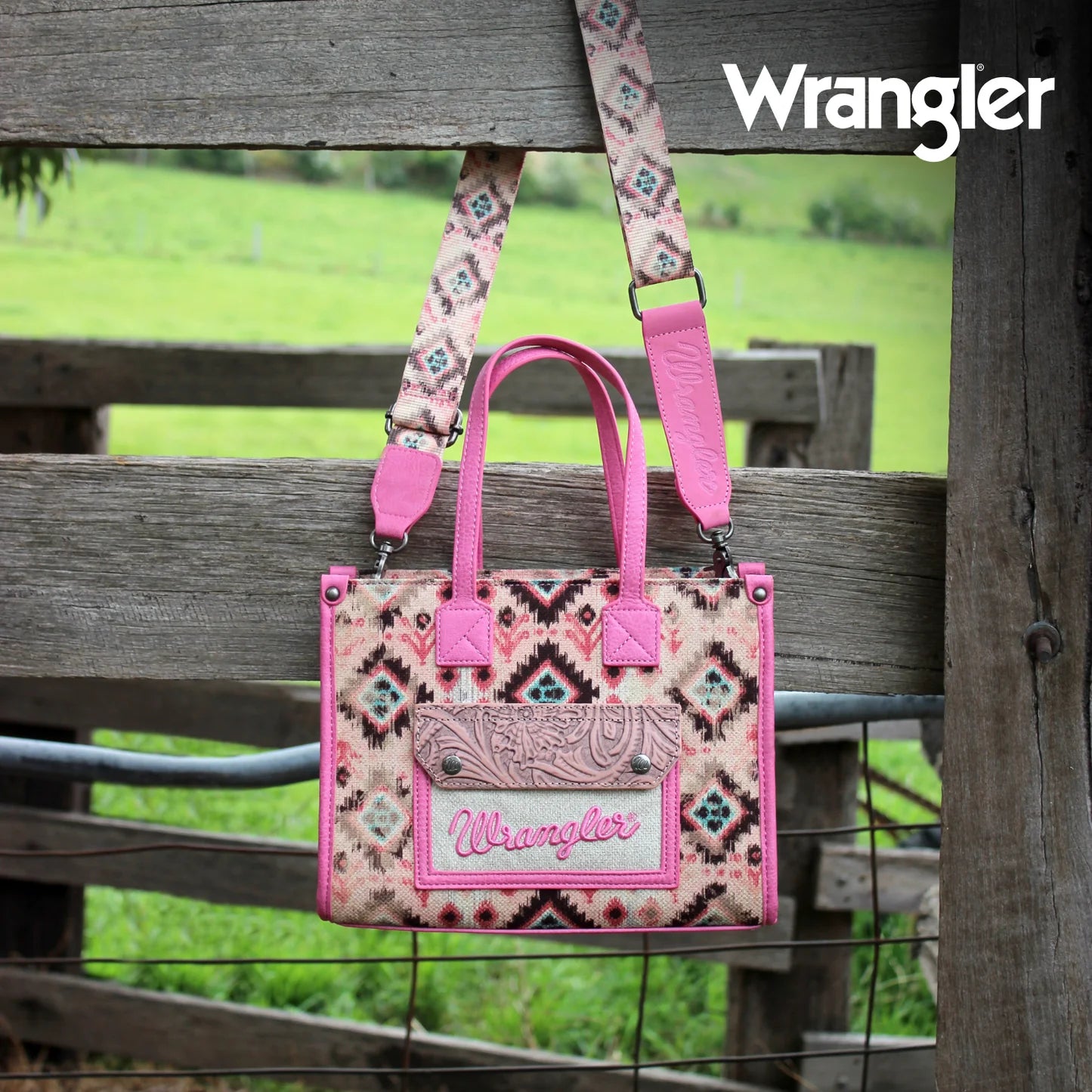 Wrangler Aztec Crossbody Tote Bag