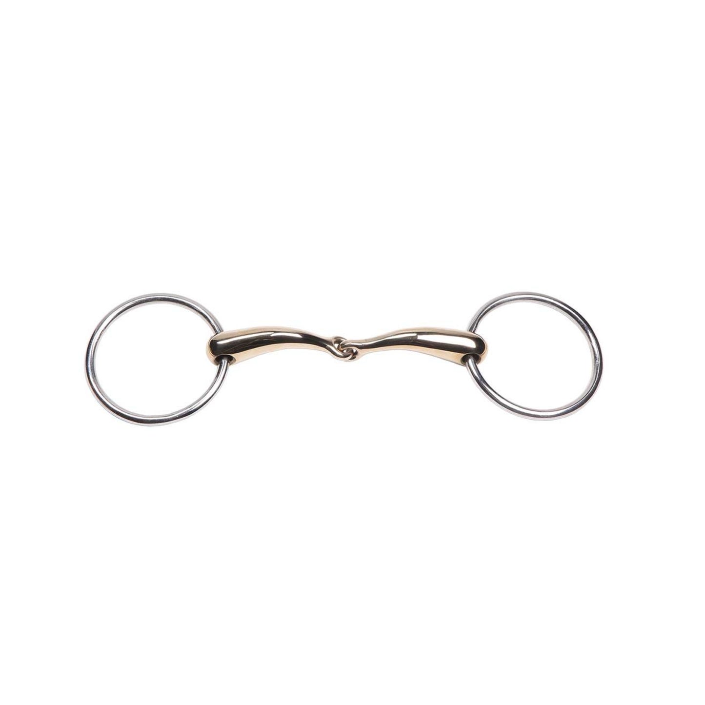 Zilco Curved Gold Jointed Snaffle Bit