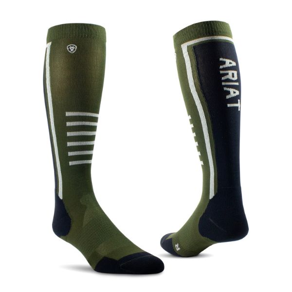 Ariat Adults Unisex AriatTEK Slimline Performance Socks - EQ Saddlery