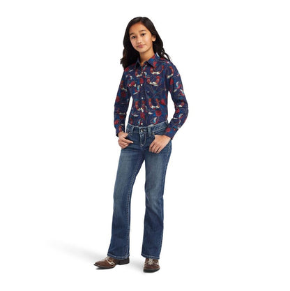 Ariat Girls R.E.A.L Rose Long Sleeve Shirt