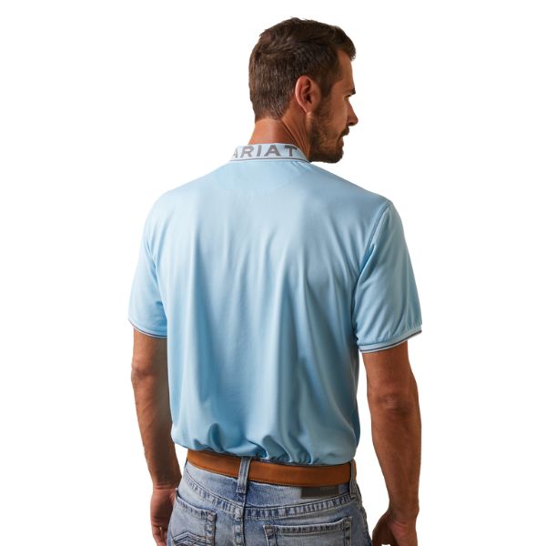 Ariat Mens Logo Fitted Short Sleeve Polo Shirt - EQ Saddlery