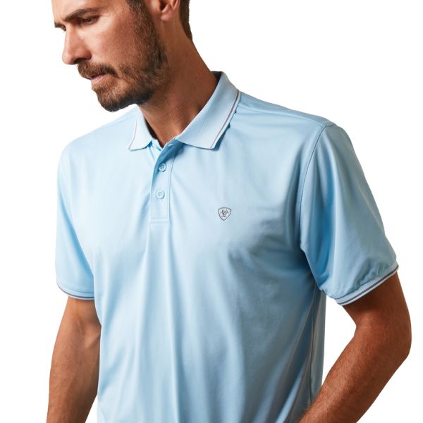 Ariat Mens Logo Fitted Short Sleeve Polo Shirt - EQ Saddlery